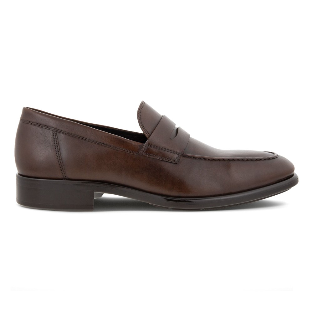 ECCO Mens Slip On Brown - Citytray - IRD-371945